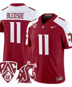Drew Bledsoe Jersey #11 Washington State Cougars 2026 Vapor Stitched by My Store NCAA Football Jerseys