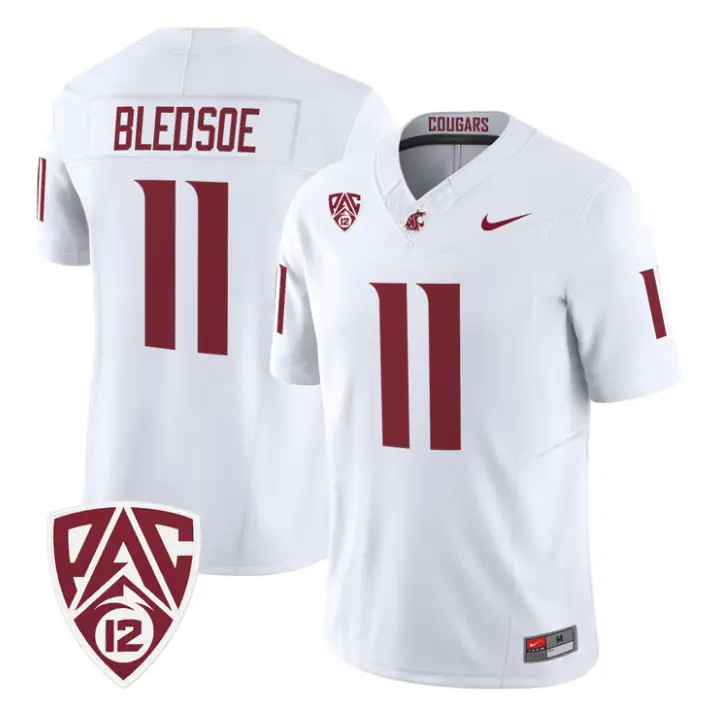 Drew Bledsoe Jersey #11 Washington State Cougars 2026 Vapor Stitched by My Store NCAA Football Jerseys