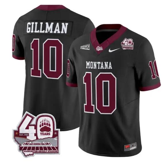 Eli Gillman Jersey #10 Montana Grizzlies 2026 Limited All Stitched by My Store NCAA Football Jerseys