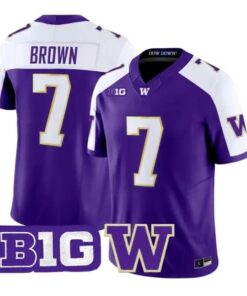 Elijah Brown #7 Washington Huskies Jersey 2026 Limited All Stitched by My Store NCAA Football Jerseys