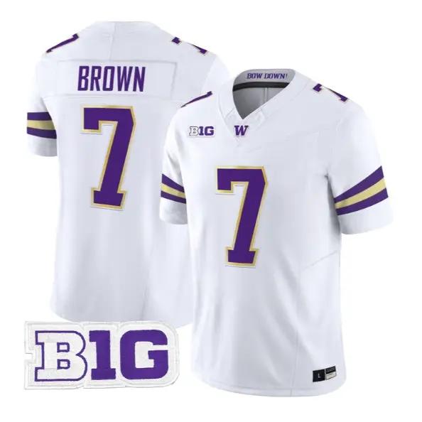 Elijah Brown #7 Washington Huskies Jersey 2026 Limited All Stitched by My Store NCAA Football Jerseys