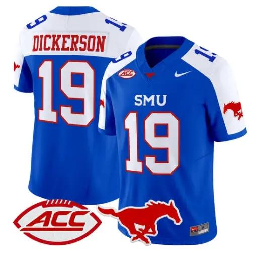 Eric Dickerson Jersey #19 SMU Mustangs 2026 Vapor Limited Stitched by My Store NCAA Football Jerseys