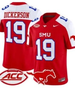 Eric Dickerson Jersey #19 SMU Mustangs 2026 Vapor Limited Stitched by My Store NCAA Football Jerseys