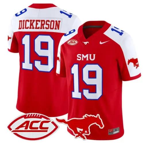 Eric Dickerson Jersey #19 SMU Mustangs 2026 Vapor Limited Stitched by My Store NCAA Football Jerseys