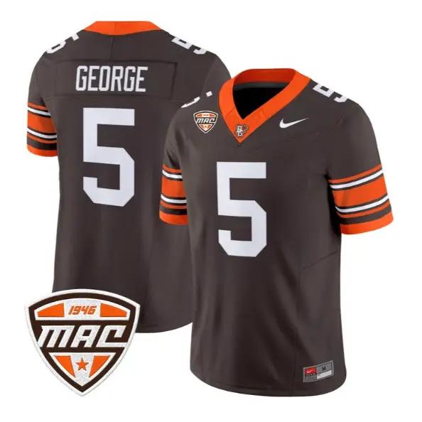 Eriq George #5 Bowling Green Falcons Jersey 2026 Limited Stitched by My Store NCAA Football Jerseys