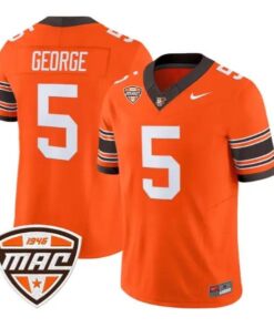 Eriq George #5 Bowling Green Falcons Jersey 2026 Limited Stitched by My Store NCAA Football Jerseys