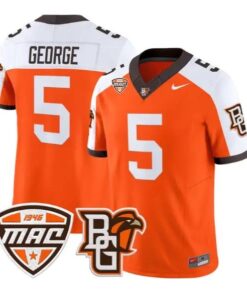 Eriq George #5 Bowling Green Falcons Jersey 2026 Limited Stitched by My Store NCAA Football Jerseys