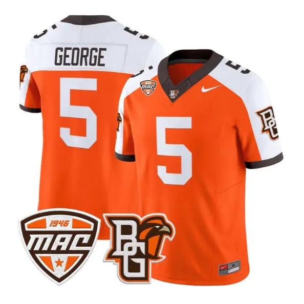 Eriq George #5 Bowling Green Falcons Jersey 2026 Limited Stitched by My Store NCAA Football Jerseys