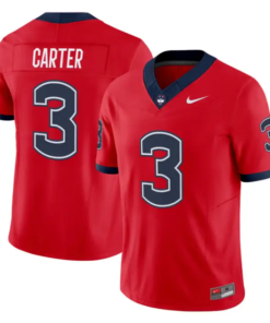 Esean Carter Jersey #3 UConn Huskies 2026 Vapor Limited Football All Stitched by My Store NCAA Football Jerseys