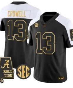 Ezavier Crowell #13 Alabama Crimson Tide Jersey 2026 Alabama Stitched by My Store NCAA Football Jerseys