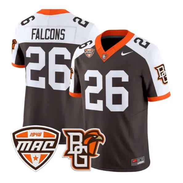 Falcons #26 Bowling Green Falcons Jersey 2026 Limited All Stitched by My Store NCAA Football Jerseys