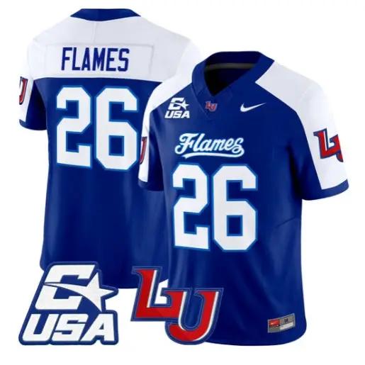 Flames Jersey #26 Liberty Flames 2026 Vapor Limited All Stitched by My Store NCAA Football Jerseys
