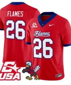 Flames Jersey #26 Liberty Flames 2026 Vapor Limited All Stitched by My Store NCAA Football Jerseys