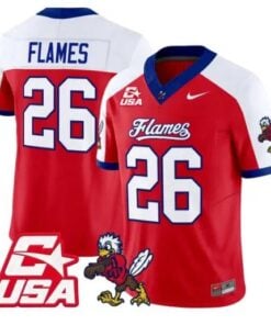 Flames Jersey #26 Liberty Flames 2026 Vapor Limited All Stitched by My Store NCAA Football Jerseys