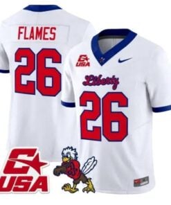 Flames Jersey #26 Liberty Flames 2026 Vapor Limited All Stitched by My Store NCAA Football Jerseys