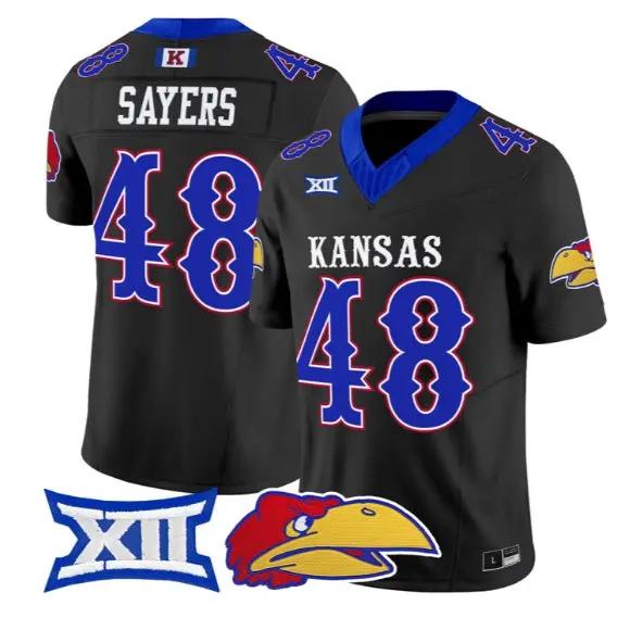 Gale Sayers Jersey #48 Kansas Jayhawks 2026 Vapor Limited Stitched by My Store NCAA Football Jerseys
