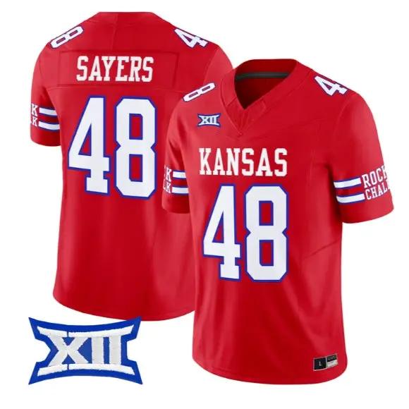 Gale Sayers Jersey #48 Kansas Jayhawks 2026 Vapor Limited Stitched by My Store NCAA Football Jerseys