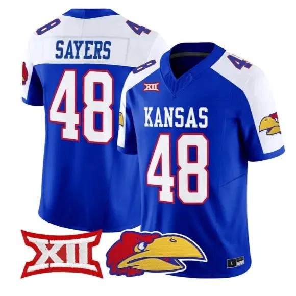 Gale Sayers Jersey #48 Kansas Jayhawks 2026 Vapor Limited Stitched by My Store NCAA Football Jerseys