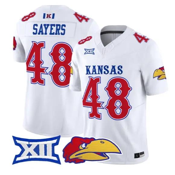 Gale Sayers Jersey #48 Kansas Jayhawks 2026 Vapor Limited Stitched by My Store NCAA Football Jerseys