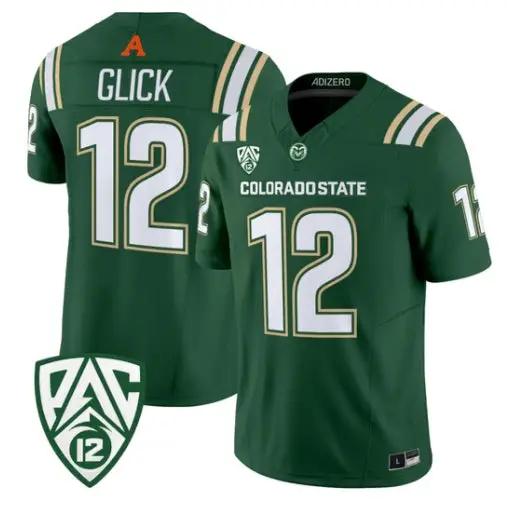Gary Glick Jersey #12 Colorado State Rams 2026 Vapor Limited Stitched