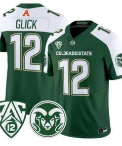 Gary Glick Jersey #12 Colorado State Rams 2026 Vapor Limited Stitched