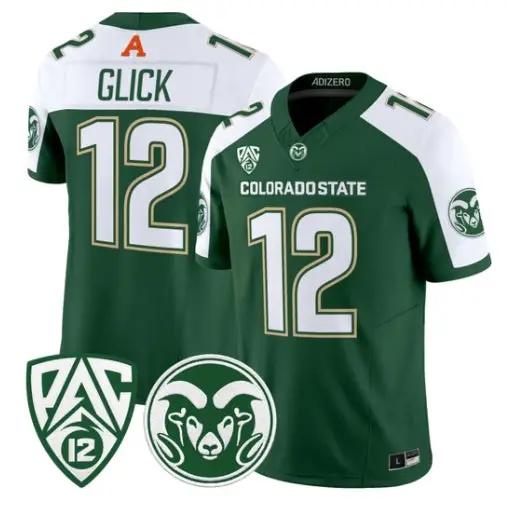 Gary Glick Jersey #12 Colorado State Rams 2026 Vapor Limited Stitched