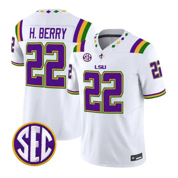 Harlem Berry #22 LSU Tigers Jersey 2026 Mardi Gras Edition All Stitched by My Store NCAA Football Jerseys