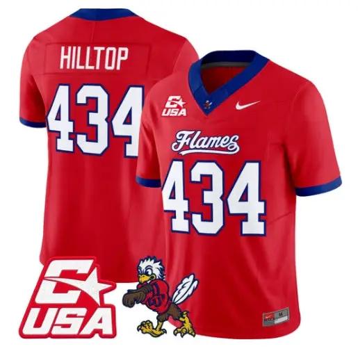 Hilltop Jersey #434 Liberty Flames 2026 Vapor Limited All Stitched by My Store NCAA Football Jerseys