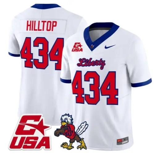 Hilltop Jersey #434 Liberty Flames 2026 Vapor Limited All Stitched by My Store NCAA Football Jerseys