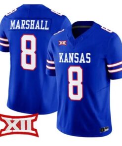 Isaiah Marshall Jersey #8 Kansas Jayhawks 2026 Vapor Limited Stitched by My Store NCAA Football Jerseys