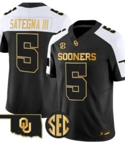 Isaiah Sategna III #5 Oklahoma Sooners Jersey 2026 Limited Stitched by My Store NCAA Football Jerseys