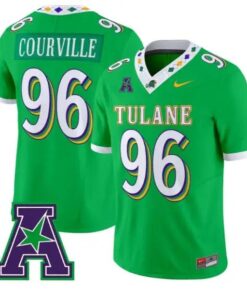 Jackson Courville #96 Tulane Green Wave Jersey 2026 City Edition Vapor Stitched by My Store NCAA Football Jerseys