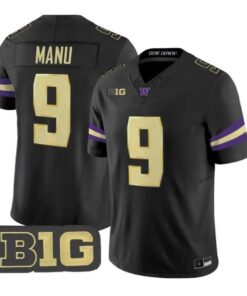 Jacob Manu #9 Washington Huskies Jersey 2026 Limited All Stitched by My Store NCAA Football Jerseys