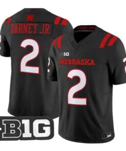 Jacory Barney Jr. #2 Nebraska Cornhuskers Jersey 2026 Alter All-black Stitched by My Store NCAA Football Jerseys