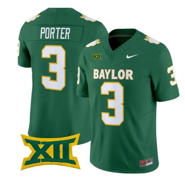 Jadon Porter Jersey #3 Baylor Bears Throwback 2026 Vapor Limited All Stitched by My Store NCAA Football Jerseys
