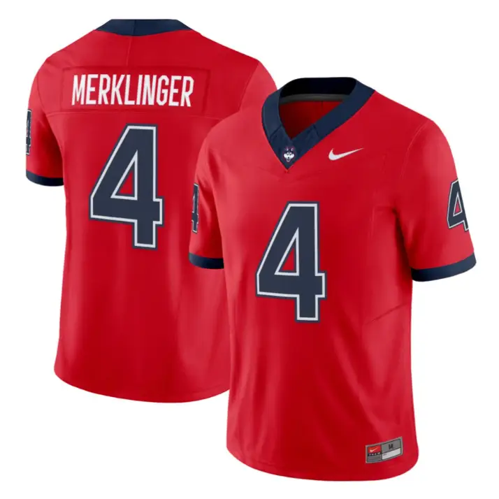 Jake Merklinger Jersey #4 UConn Huskies 2026 Vapor Limited Football All Stitched by My Store NCAA Football Jerseys