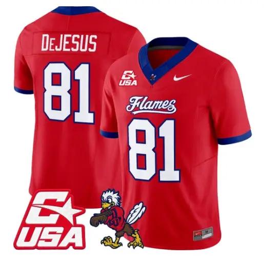 Jakobe DeJesus Jersey #81 Liberty Flames 2026 Vapor Limited Stitched by My Store NCAA Football Jerseys