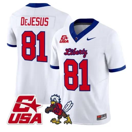Jakobe DeJesus Jersey #81 Liberty Flames 2026 Vapor Limited Stitched by My Store NCAA Football Jerseys