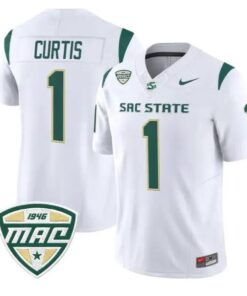 Jamar Curtis Jersey #1 Sacramento State Hornets 2026 Vapor Stitched by My Store NCAA Football Jerseys