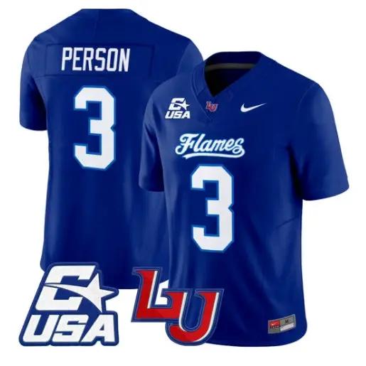 Jamari Person Jersey #3 Liberty Flames 2026 Vapor Limited Stitched by My Store NCAA Football Jerseys