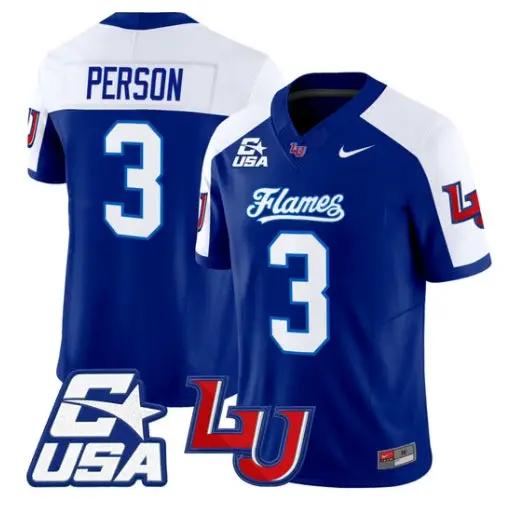 Jamari Person Jersey #3 Liberty Flames 2026 Vapor Limited Stitched by My Store NCAA Football Jerseys