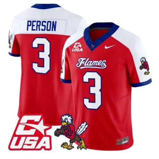Jamari Person Jersey #3 Liberty Flames 2026 Vapor Limited Stitched by My Store NCAA Football Jerseys