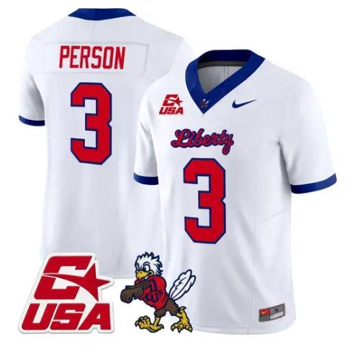 Jamari Person Jersey #3 Liberty Flames 2026 Vapor Limited Stitched by My Store NCAA Football Jerseys