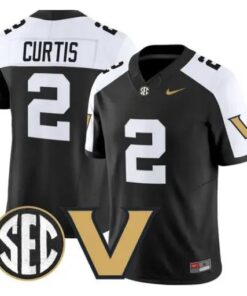 Jared Curtis Jersey #2 Vanderbilt Commodores 2026 Vapor V2 Stitched by My Store NCAA Football Jerseys