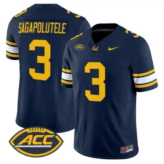 Jaron-Keawe Sagapolutele Jersey #3 Golden Bears Jersey 2026 Limited Stitched by My Store NCAA Football Jerseys
