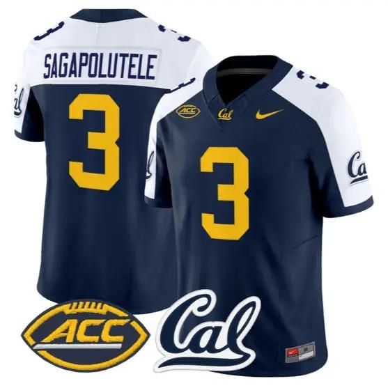Jaron-Keawe Sagapolutele Jersey #3 Golden Bears Jersey 2026 Limited Stitched by My Store NCAA Football Jerseys