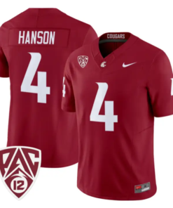 Jason Hanson Jersey #4 Washington State Cougars 2026 Vapor Stitched by My Store NCAA Football Jerseys