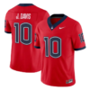 Jayden Davis Jersey #10 UConn Huskies 2026 Vapor Limited Football All Stitched - Top Design Fan Jayden Davis Jersey #10 UConn Huskies 2026 Vapor Limited Football All Stitched