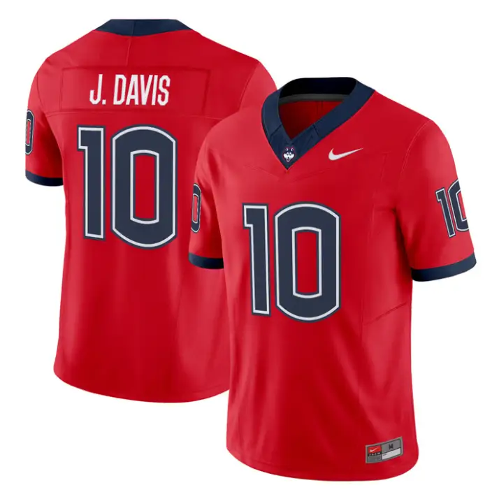 Jayden Davis Jersey #10 UConn Huskies 2026 Vapor Limited Football All Stitched by My Store NCAA Football Jerseys