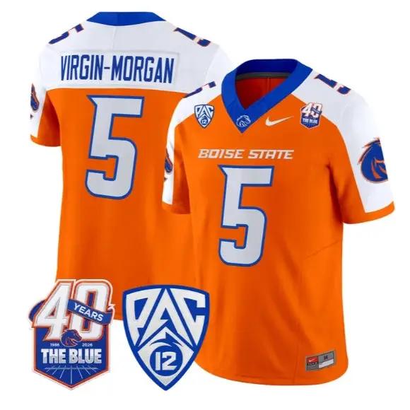 Jayden Virgin-Morgan Jersey #5 Boise State Broncos 2026 All Stitched by My Store NCAA Football Jerseys